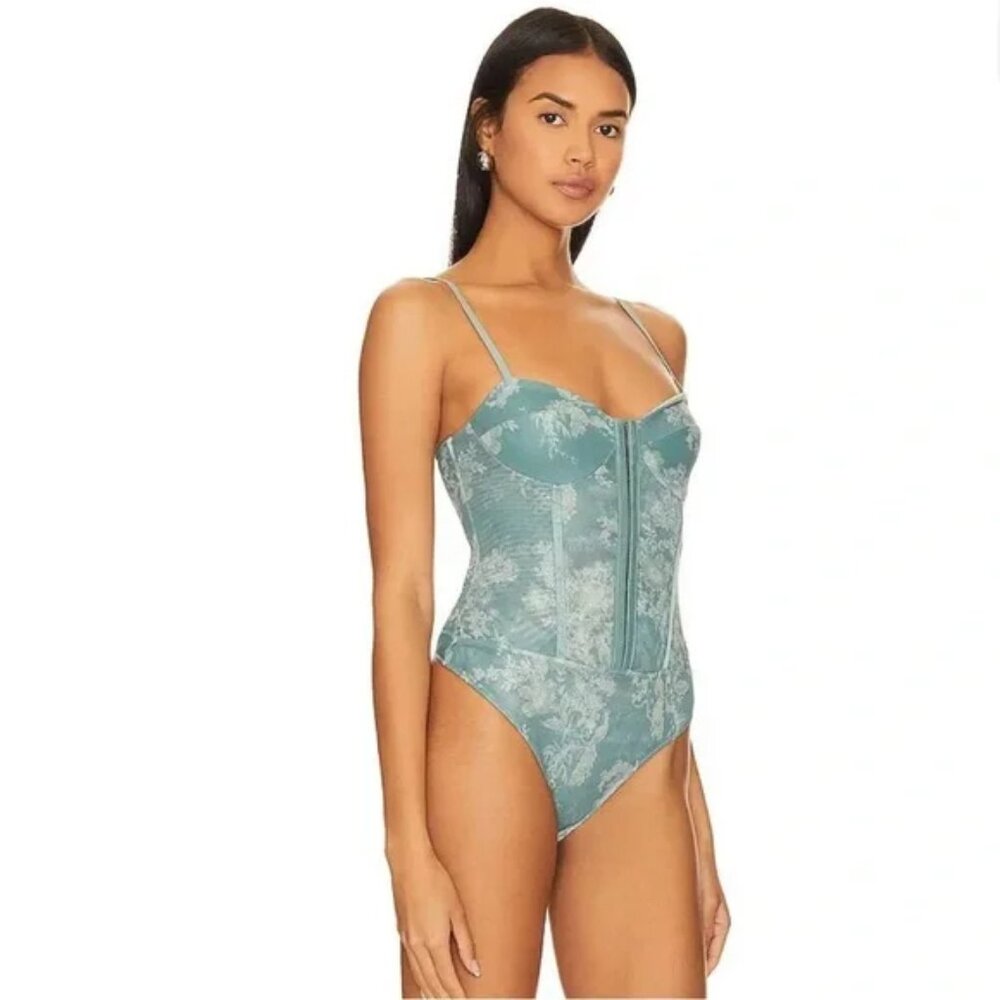 Free People Night Rhythm Printed Bodysuit
